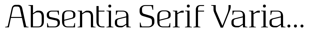 Absentia Serif Variable